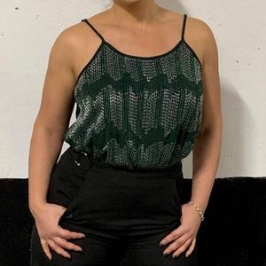 Green beaded cami